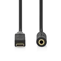 Nedis USB-C Adapter | USB-C Male | 3,5 mm Female | 1 m | Verguld | 1 stuks - CCBW65960AT10 CCBW65960AT10 - thumbnail