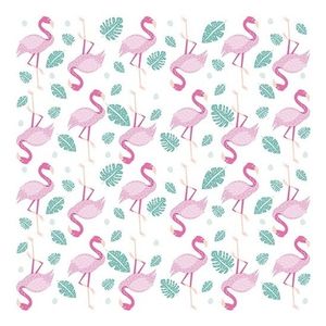 20x Flamingo thema servetten 33 x 33 cm