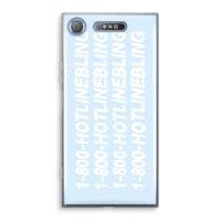 Hotline bling blue: Sony Xperia XZ1 Transparant Hoesje - thumbnail
