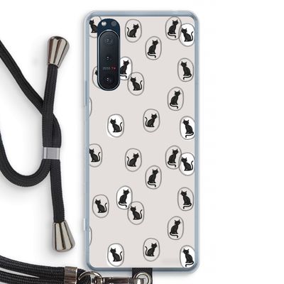 Miauw: Sony Xperia 5 II Transparant Hoesje met koord