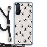 Miauw: Sony Xperia 5 II Transparant Hoesje met koord