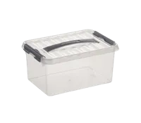 Sunware Q-line opbergbox 6L transp./metaal