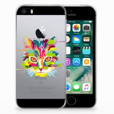 Apple iPhone SE | 5S Telefoonhoesje met Naam Cat Color Apple iPhone SE | 5S Telefoonhoesje met Naam Cat Color
