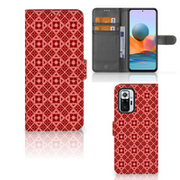 Xiaomi Redmi Note 10 Pro Telefoon Hoesje Batik Rood