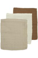 Meyco Washandjes 3-pack hydrofiel offwhite/sand/toffee