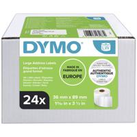 DYMO S0722390 Rol met etiketten 89 x 36 mm Papier Wit 6240 stuk(s) Permanent hechtend Adresetiketten - thumbnail