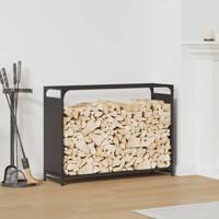 Brandhoutrek 90x28x65 cm koudgewalst staal zwart
