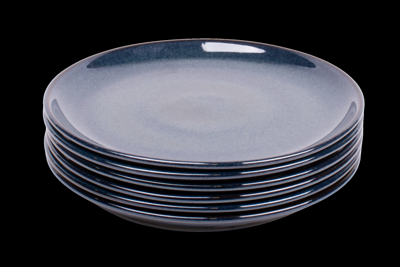 Set van 6 dinerborden - 27 cm - Faro - blauw - Portugees stoneware