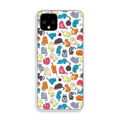 Kleurrijke katten: Pixel 4 Transparant Hoesje