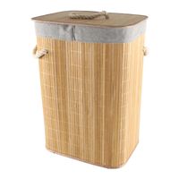 Bamboe houten wasmand/wasgoedmand 29 x 39 x 57 cm