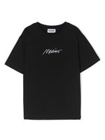 Moschino Kids t-shirt en coton à logo brodé - Noir