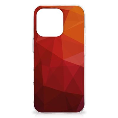 TPU Hoesje voor iPhone 16 Pro Max Polygon Red