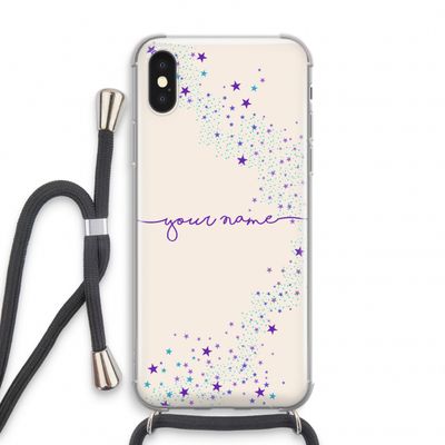 Sterren: iPhone XS Transparant Hoesje met koord