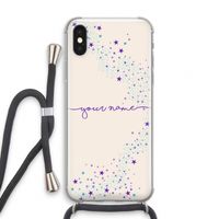 Sterren: iPhone XS Transparant Hoesje met koord
