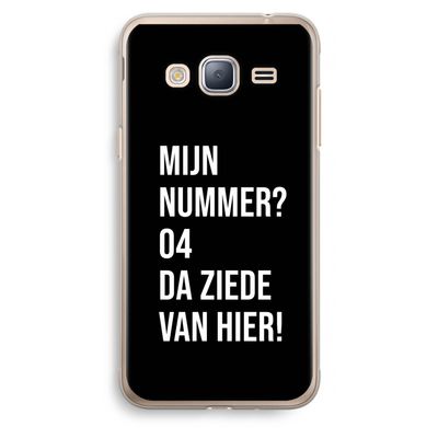 Da ziede van hier - Zwart: Samsung Galaxy J3 (2016) Transparant Hoesje