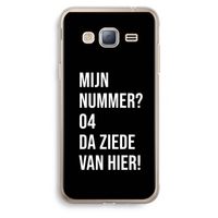 Da ziede van hier - Zwart: Samsung Galaxy J3 (2016) Transparant Hoesje Da ziede van hier - Zwart: Samsung Galaxy J3 (2016) Transparant Hoesje