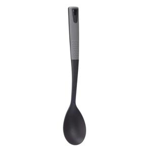 Kook/keuken gerei - opschep lepel - zwart/grijs - kunststof - 34 cm