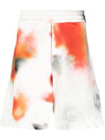 Alexander McQueen bermuda à imprimé tie dye - Blanc