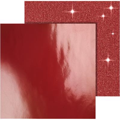 Vivi Gade Design papier, vel 30,5x30,5 cm, 120+128 gr, rood, 2 vel/ 1 doos