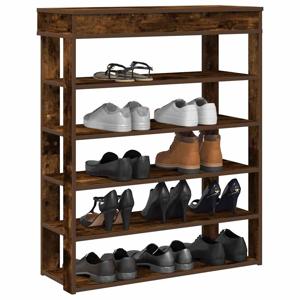 VidaXL Schoenenrek 80x30x98 cm bewerkt hout gerookt eikenkleurig