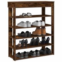 VidaXL Schoenenrek 80x30x98 cm bewerkt hout gerookt eikenkleurig
