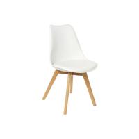 Stoel DKD Home Decor 48 x 55 x 83 cm Wit Polypropyleen Beukenhout