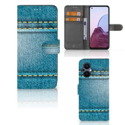OPPO Reno 8 Lite | OnePlus Nord N20 | Wallet Case | met Pasjes | Jeans