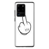 Middle finger white: Samsung Galaxy S20 Ultra Tough Case