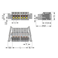 WAGO 2231-109/037-000 Female behuizing (kabel) 2231 Totaal aantal polen: 9 Rastermaat: 5 mm Inhoud: 25 stuk(s) - thumbnail