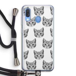 Kitten: Samsung Galaxy A40 Transparant Hoesje met koord