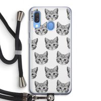 Kitten: Samsung Galaxy A40 Transparant Hoesje met koord