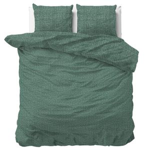 Sleeptime Flanel Dekbedovertrek Leo Green-2-persoons (200 x 200/220 cm)