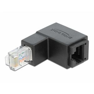 DeLOCK Adapter RJ-45 Cat.6 Stekker > Stopcontact, 90° adapter