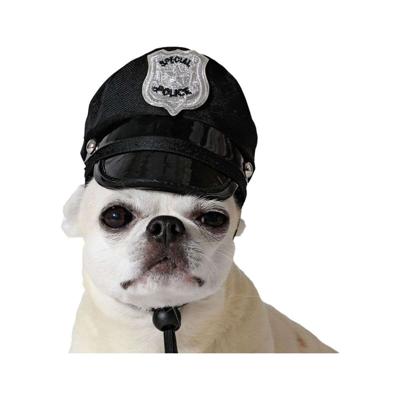 Kostuum voor honden Zwart Hoed Politie