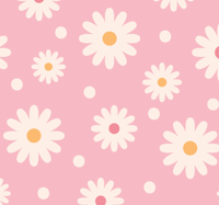 Behang bloemen Vintage madeliefjes met roze achtergrond Behang bloemen Vintage madeliefjes met roze achtergrond