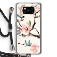 Japanse bloemen: Xiaomi Poco X3 NFC Transparant Hoesje met koord