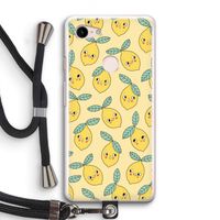 Citroenen: Pixel 3 Transparant Hoesje met koord