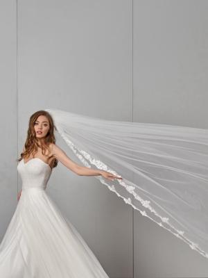 Novias Agatha sluier - 270 cm