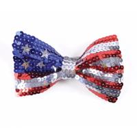 USA/Amerika vlinderstrikje - voor volwassenen - landen thema verkleed accessoires USA/Amerika vlinderstrikje - voor volwassenen - landen thema verkleed accessoires