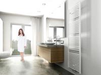Wiesbaden Elara handdoek radiator 182x60 cm 1067 watt wit - thumbnail