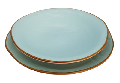 Diep Bord met Dinerbord - Turquoise