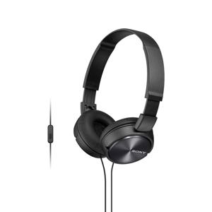 Sony MDR-ZX310AP On Ear koptelefoon Kabel Zwart Headset, Vouwbaar