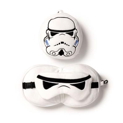 Relaxeazzz Pluche The Original Stormtrooper Rond Reiskussen & Slaapmasker