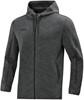 JAKO 6829D Jas Met Kap Premium Basics Dames - Antraciet Gemeleerd - 42