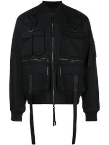 Mostly Heard Rarely Seen veste bomber à poches multiples - Noir