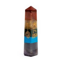 Edelsteen Chakra Reiki Obelisk – 75 mm