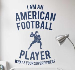 Muursticker American football player