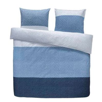 Dekbedovertrek Nieve flanel grafisch - blauw - 240x200/220 cm