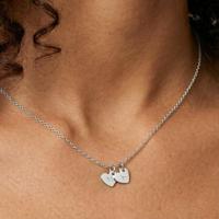 Initialen ketting - Hart - Zilver - 2 st