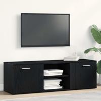 TV-meubel Zwart Eiken 120x34x37 cm Bewerkt Hout